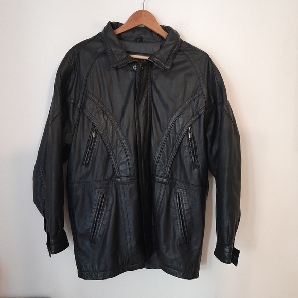 💥 EUC Men's Midway Genuine Leather Jacket, Medium - Picture 1 of 11
